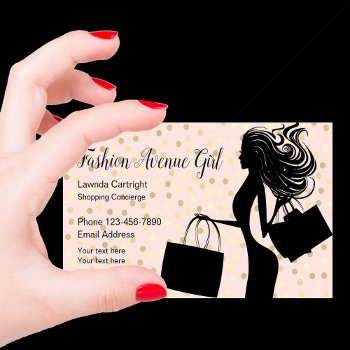 Fashion Shopping Concierge Business Card by Luckyturtle at Zazzle