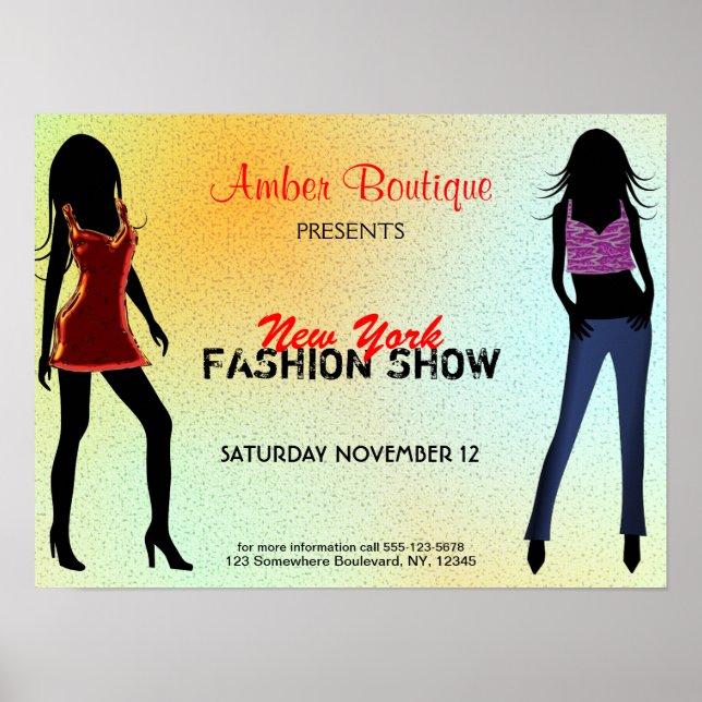 Fashion Show Boutique Promotional Custom Poster (Front)