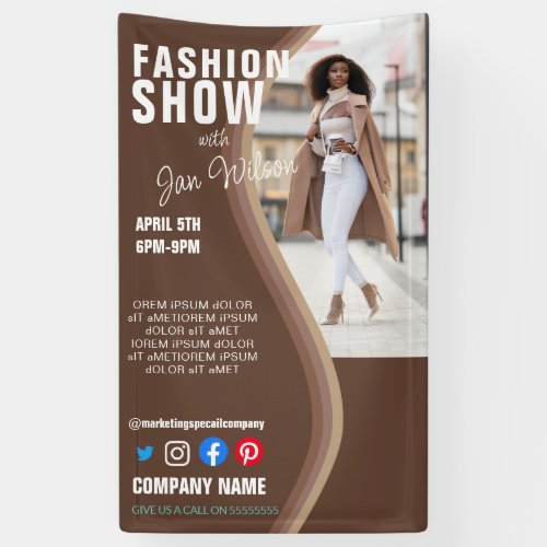 fashion show BUSINESS custom logo flyer Poster  Pe Banner