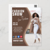 fashion show BUSINESS custom logo flyer Poster  Pe Postcard (Front/Back)