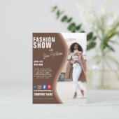 fashion show BUSINESS custom logo flyer Poster  Pe Postcard (Standing Front)