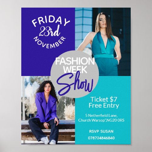 fashion show clothes event  clothes sales flyer poster