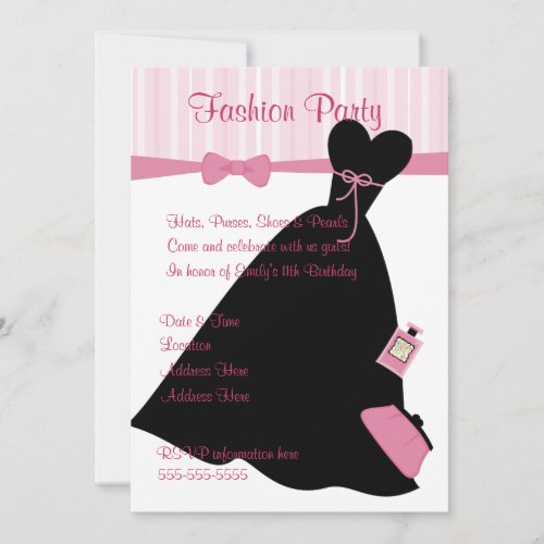 Fashion Show Personalized Announcement
