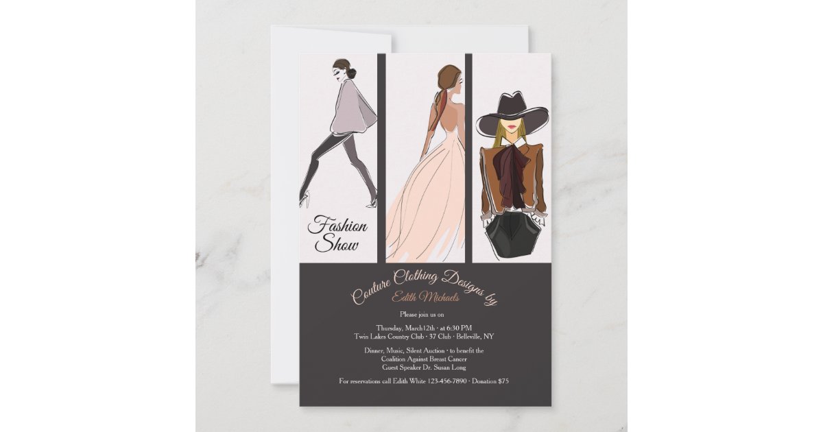 fashion show invitation card