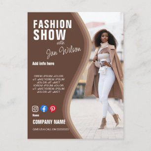 Fashion Show Invitation Flyer Custom Event Ad Postcard