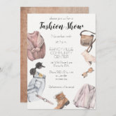  Fashion Show Diva Birthday Runway Party Invitation, Set of 20  Fill-in 7x5 Inch Invites and Envelopes : Handmade Products