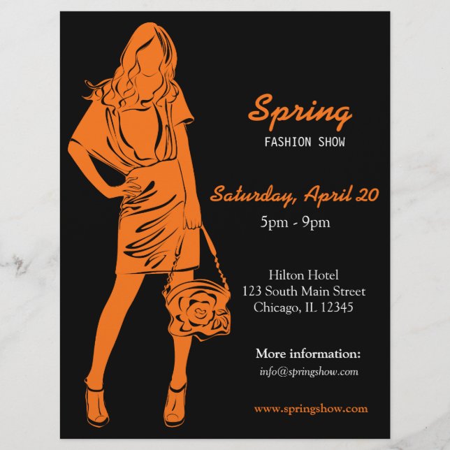 Fashion Show (Orange) Flyer (Front)