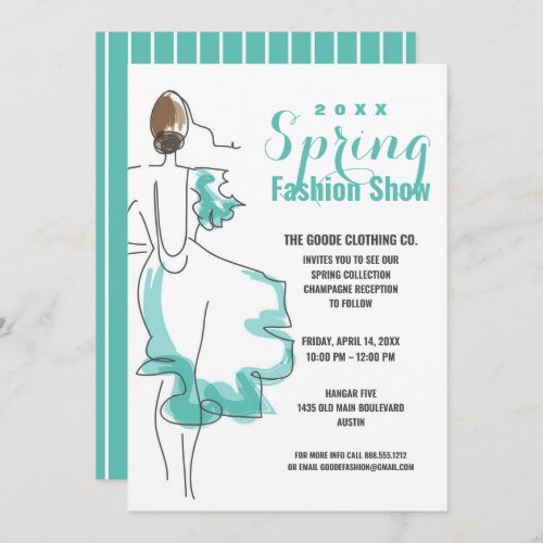 Fashion Show  Seasonal Collection Runway Event Invitation