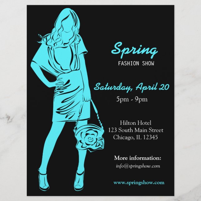 Fashion Show (Turquoise) Flyer (Front)