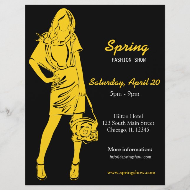 Fashion Show (Yellow) Flyer (Front)