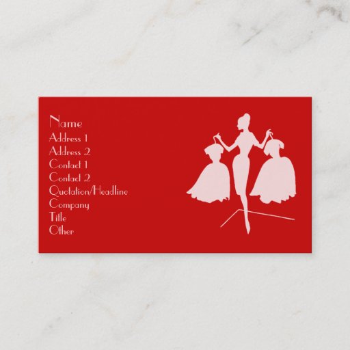 Customizable Fashion Silhouette Business Card Templates