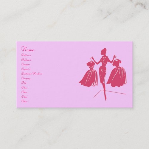 Fashion Silhouette Business Card Template