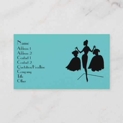 Fashion Silhouette Business Cards