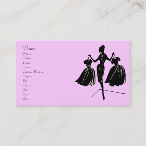Fashion Silhouette Business Card Template