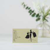 Fashion Silhouette Business Card (Standing Front)