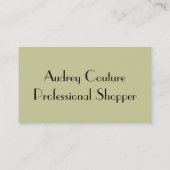 Fashion Silhouette Business Card (Back)