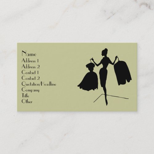 Fashion Silhouette Business Card