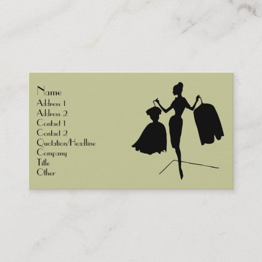 Customizable Fashion Silhouette Business Card