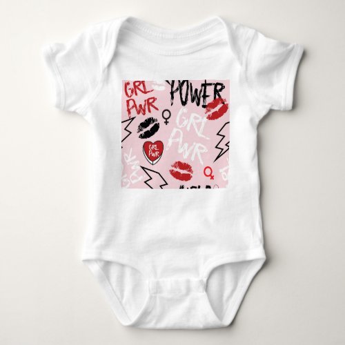 Fashion Sketch Glamour Girlish Print Baby Bodysuit