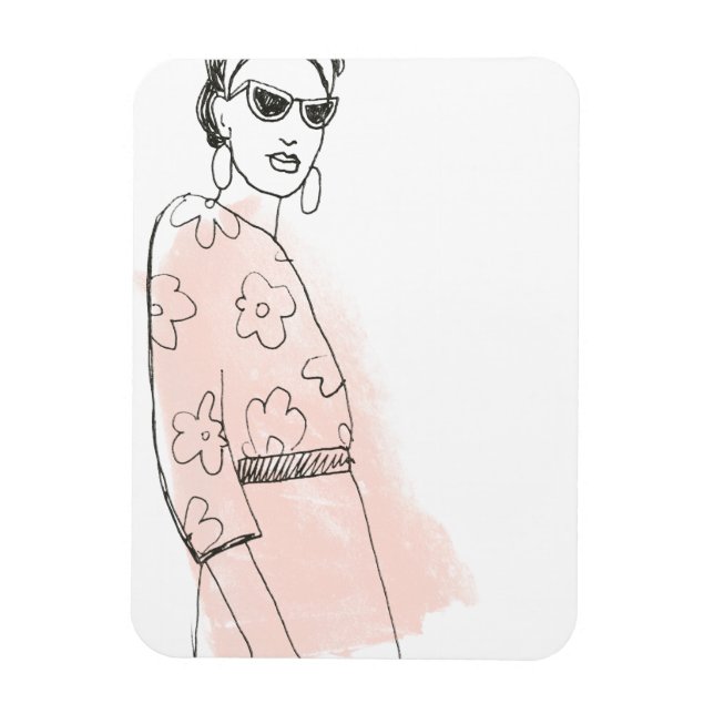 Fashion Sketch Magnet (Vertical)