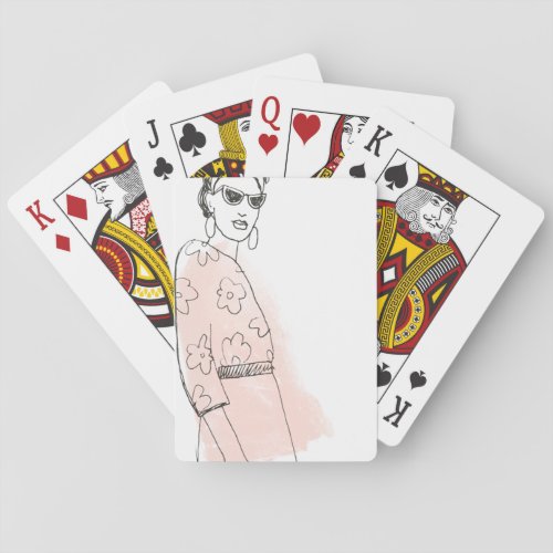 Fashion Sketch Poker Cards