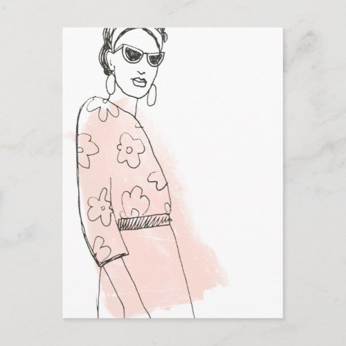 Fashion Sketch Postcard