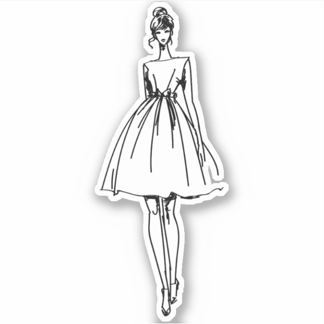 Fashion Sketch Sticker (Front)