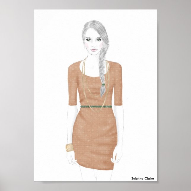 Fashion Sketch - Sweater Dress Poster (Front)