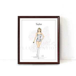 Fashion sketch, taylor poster