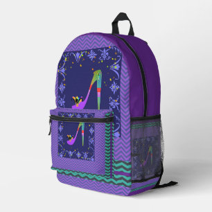 FASHION SPIKE HIGH HEELS Travel School  Printed Backpack