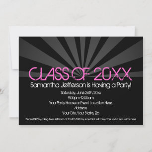 Fashion Spotlight Graduation Party Invitations