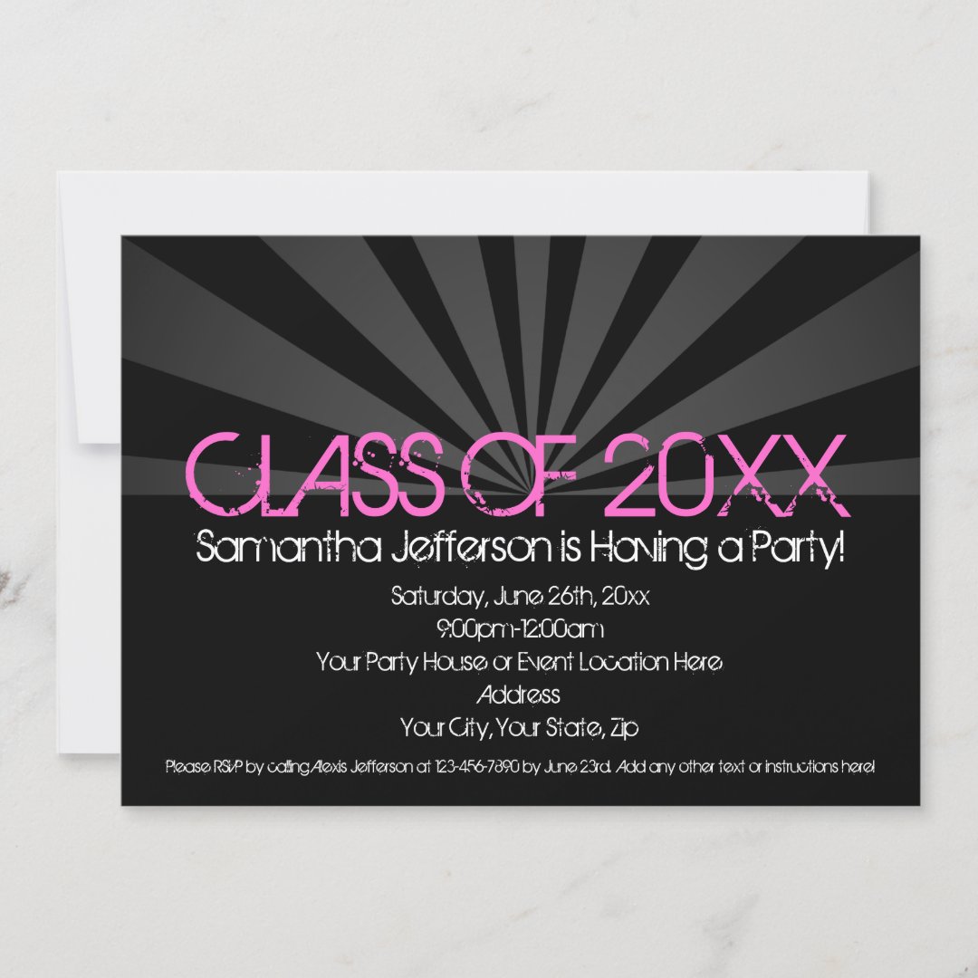 Fashion Spotlight Graduation Party Invitations Zazzle