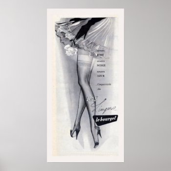 Fashion Stockings Poster by Vintage_Obsession at Zazzle