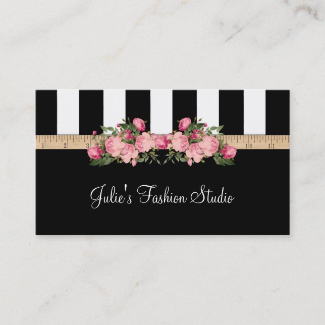Fashion Studio Sewing Model House Business Card (Front)