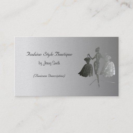 Customizable Fashion Style Boutique Business Card Templates