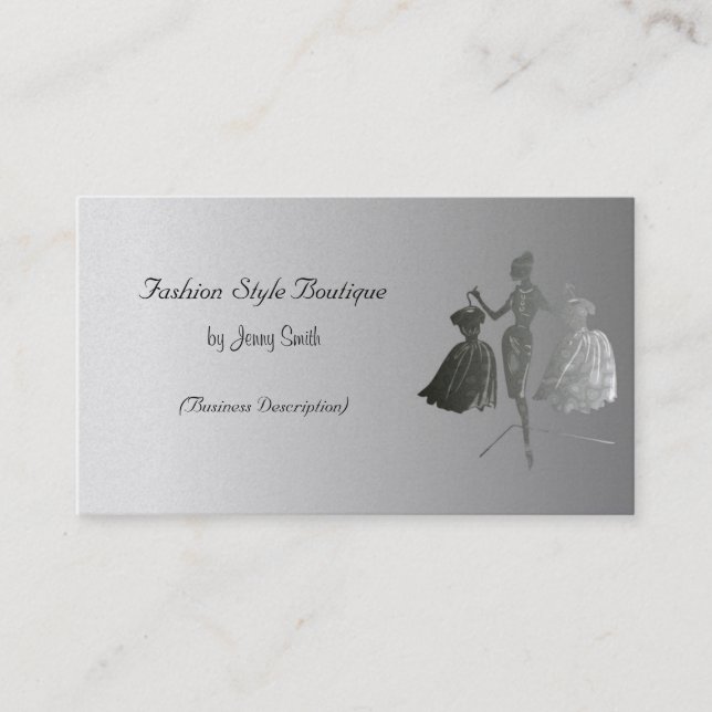 Fashion Style Boutique Business Card (Front)
