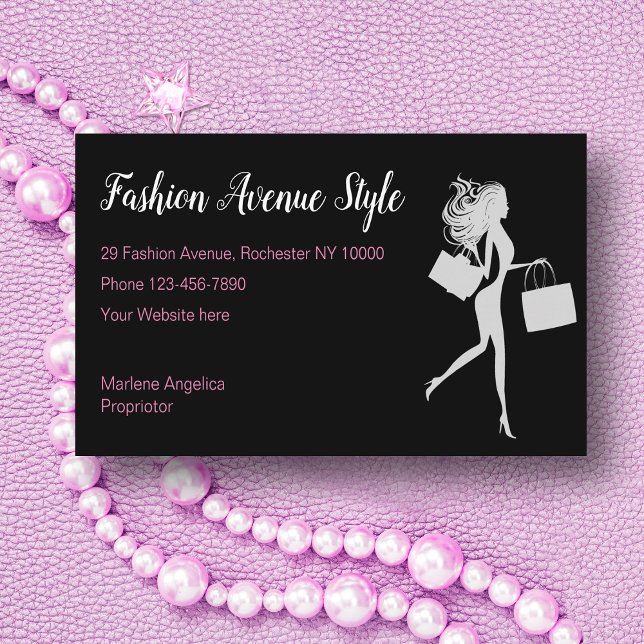 Fashion Style Shopping Theme Business Card (Creator Uploaded)