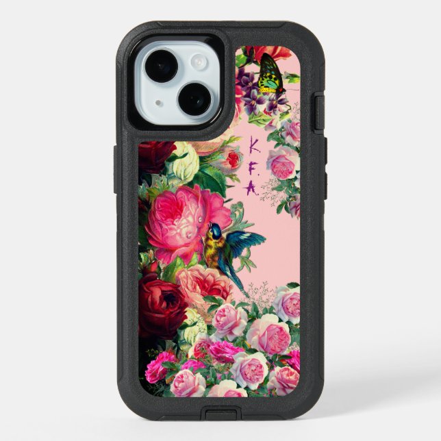 Fashion Stylish Fun Rose iPhone 15 Case (Back)