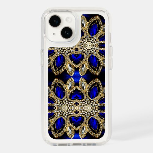 fashion stylish girly turquoise navy Blue gold  Speck iPhone 14 Case