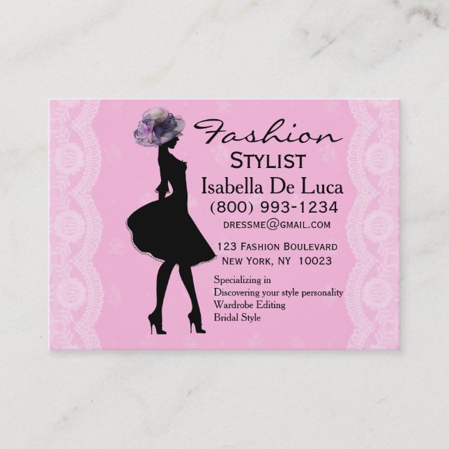 Fashion Stylist Business Cards (Front)