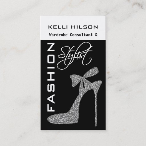 Customizable Fashion Stylist Business Cards