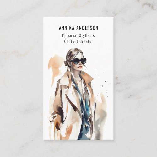 Fashion Stylist Content Creator Tailor Seamstress Business Card