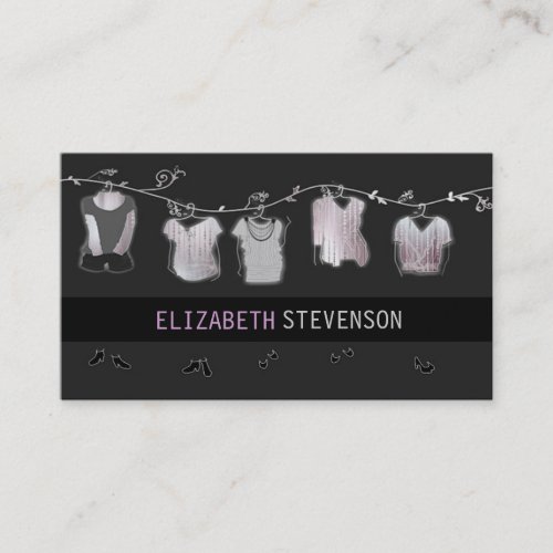 Fashion Stylist Designer Wardrobe Boutique Business Card Templates