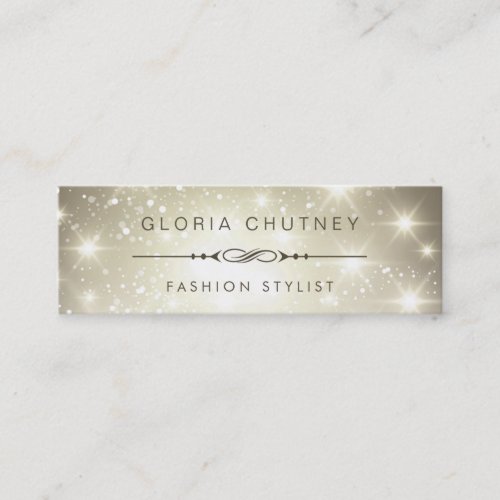 Fashion Stylist - Modern Sparkling Bokeh Glitter Business Card Template