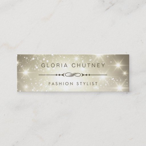 Customizable Fashion Stylist - Modern Sparkling Bokeh Glitter Business Card Template