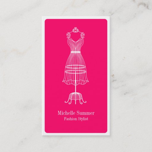 Customizable Fashion Stylist TV Business Card