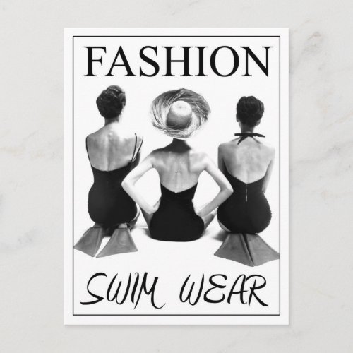 Fashion Swimwear 1950 Postcard