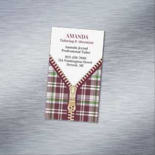 Fashion Tailoring Business Card Magnet