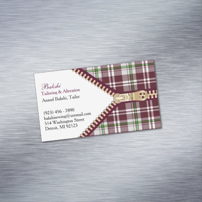 Fashion Tailoring Business Card Magnet (In Situ)
