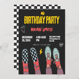 Fashion teen sneakers  invitation
